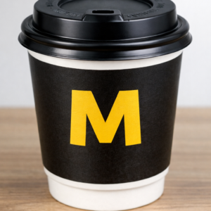 8oz Double layer paper cup Customized logo printing  (1000 set)